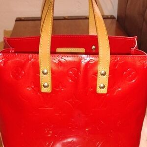 Louis Vuitton Candy Apple Red Vernis Small Hand Bag